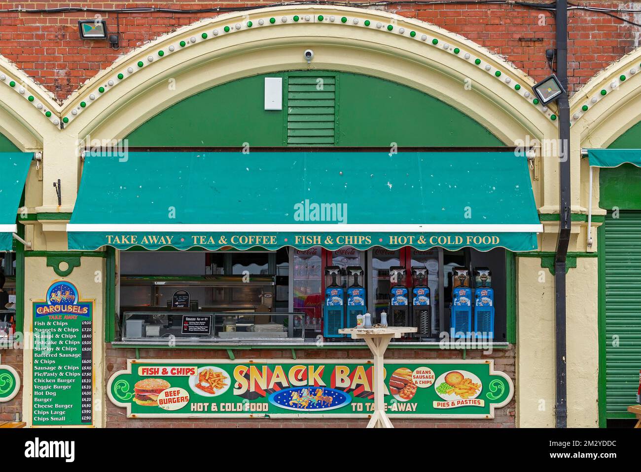 Snack Bar, bord de mer, Brighton, Angleterre, Royaume-Uni Banque D'Images