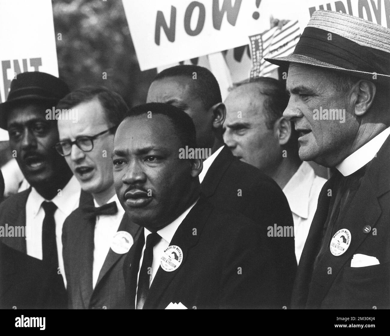 Rowland Scherman, photographe américain - Dr. Martin Luther King et Mathew Ahmann - la marche des droits civils à Washington, D.C. - 1963 Banque D'Images