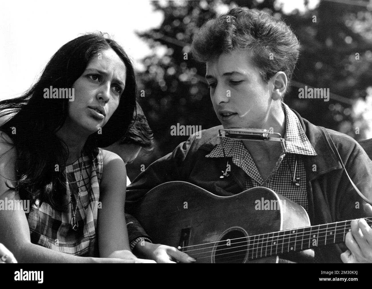 Rowland Scherman, photographe américain - Joan Baez et Bob Dylan - 1963 Banque D'Images