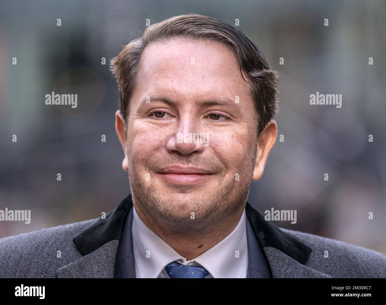 Photo du dossier datée du 6/12/2022 de la Socialite James Stunt qui a été autorisée à falsification mais un jury dans son procès de longue date n'a pas réussi à obtenir un verdict sur une accusation de blanchiment d'argent. Stunt, ex-mari de 40 ans de la héritière Petra Ecclestone, était l'un des huit accusés jugés à Leeds dans le cadre d'un réseau criminel présumé qui, selon les procureurs, a vu £266 millions de personnes déposées dans le compte bancaire du marchand d'or Bradford Fowler Oldfield de 2014 à 2016. Date de publication : mercredi 14 décembre 2022. Banque D'Images