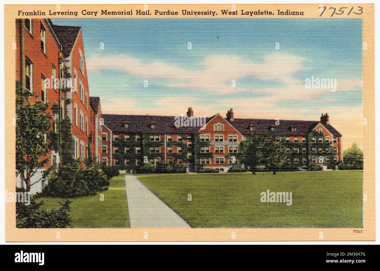 Franklin Levering Cary Memorial Hall, Purdue University, West Lafayette, Indiana, universités et collèges, Tichnor Brothers Collection, cartes postales des États-Unis Banque D'Images