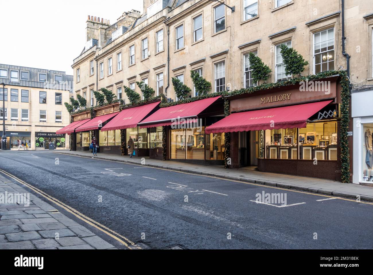 Mallory Jewelers à Noël - Une entreprise familiale depuis plus de 100 ans, Bath, Angleterre, Royaume-Uni Banque D'Images
