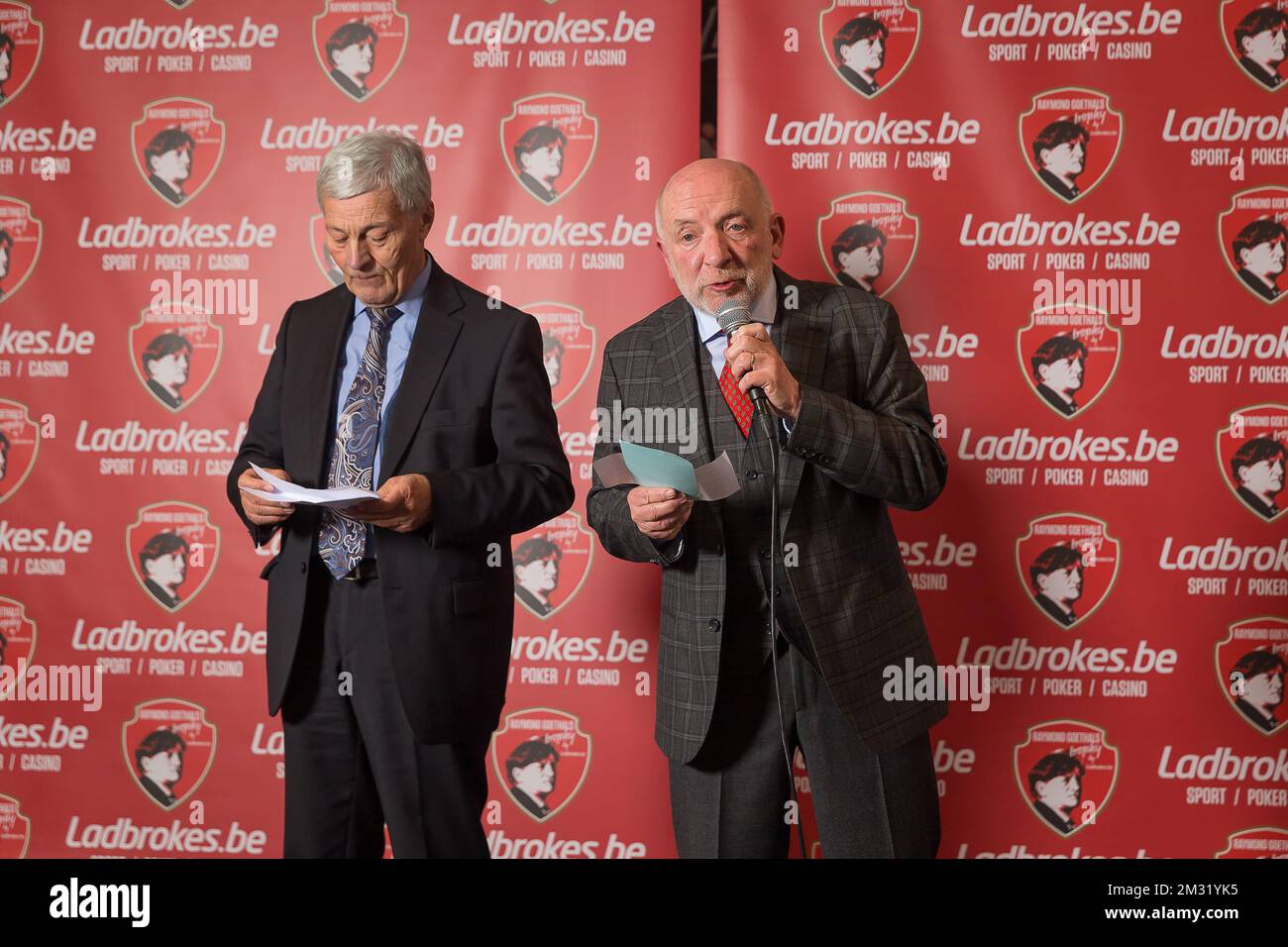 L'illustration montre l'édition 9th du prix Raymond Goethals, pour l'entraîneur dont le style était le plus proche du style Goethals, lundi 16 décembre 2019, à Bruxelles. BELGA PHOTO JAMES ARTHUR GEKIERE Banque D'Images
