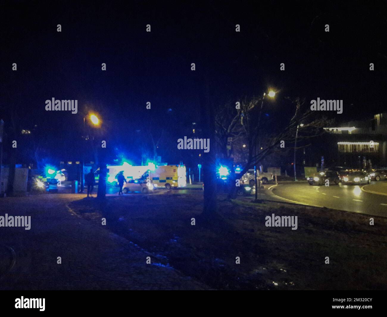 Photo de l'article de Belga 'deux personnes heurtees par un véhicule a Namur, l'automiliste en fuite', distribué aujourd'hui, dans NAMUR. MEILLEURE QUALITÉ DISPONIBLE - BELGA PHOTO MAXIME ASSELBERGHS Banque D'Images