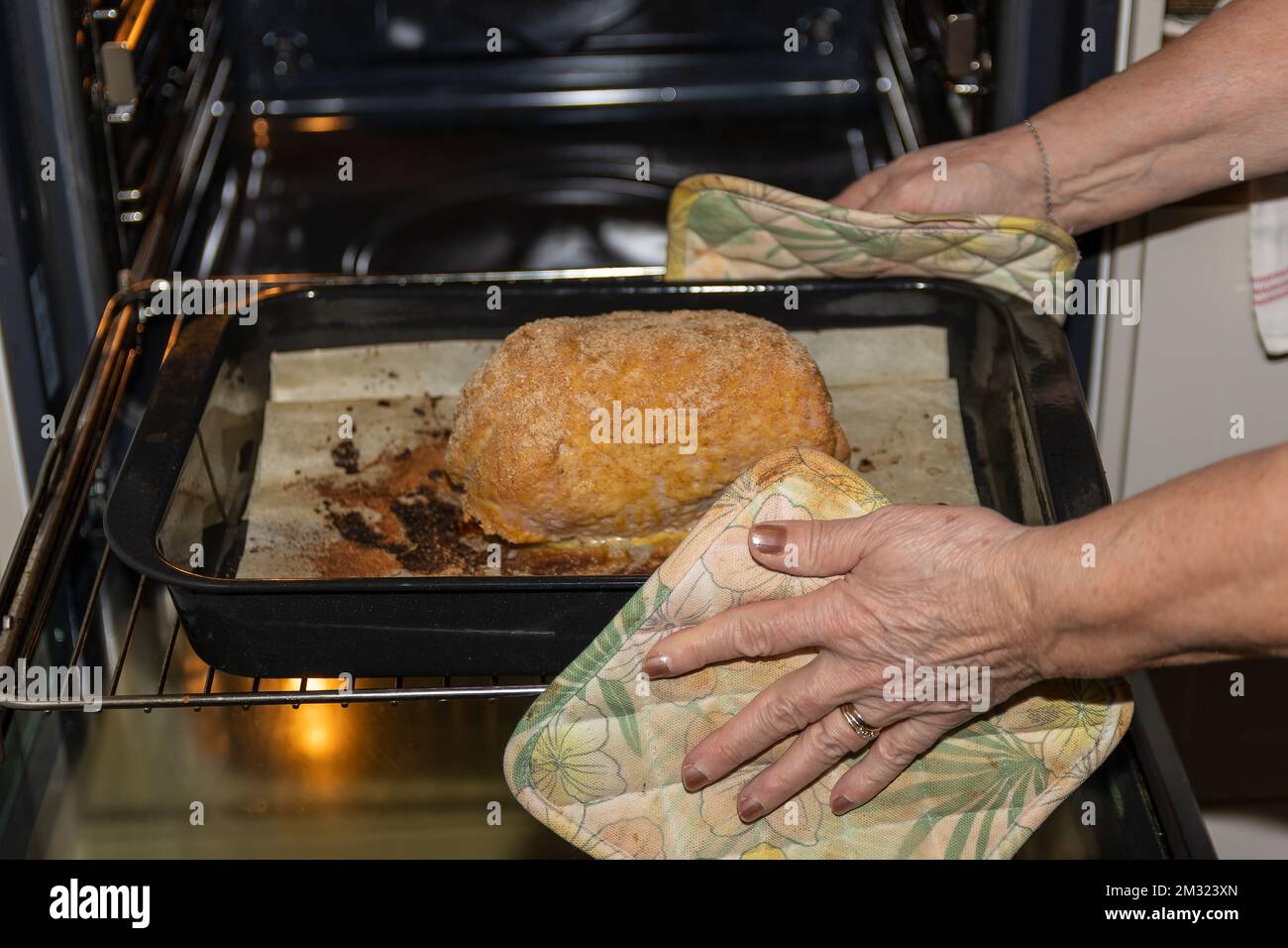 Le jambon de Noël est une tradition dans les pays nordiques Banque D'Images