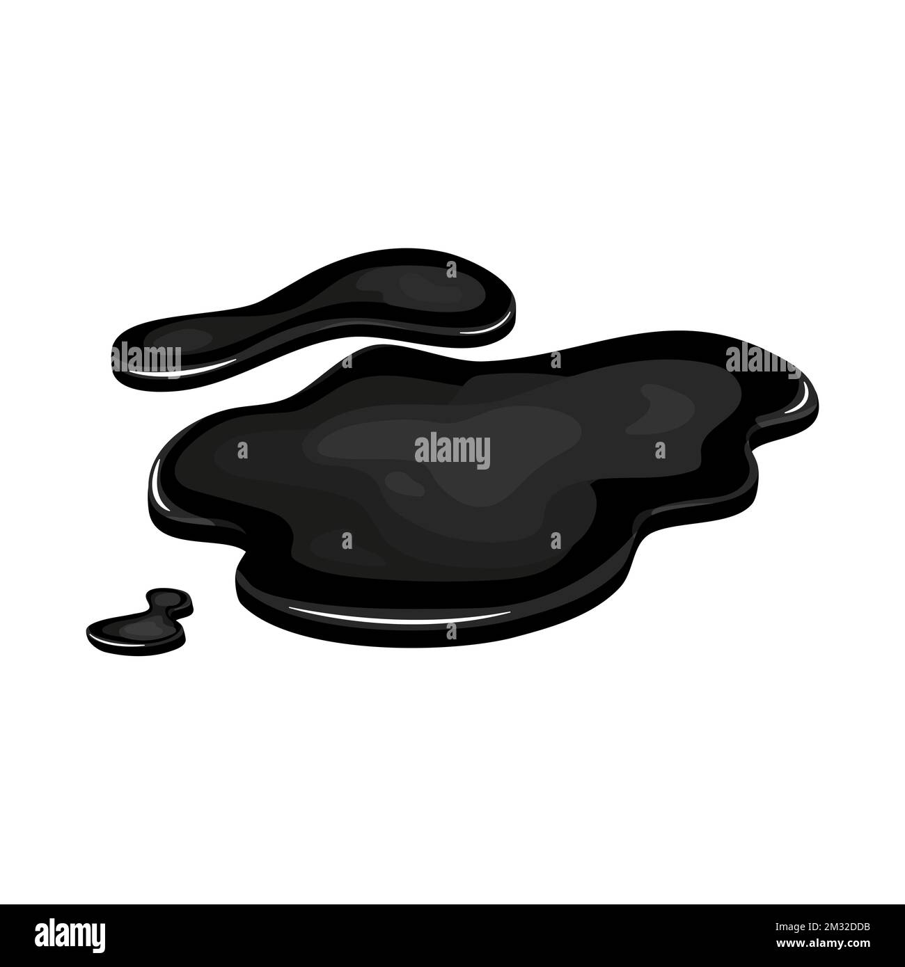 Déversement de l'industrie de flaque d'huile noire. Taches d'encre de forme liquide essence. Illustration de carton vectoriel Illustration de Vecteur