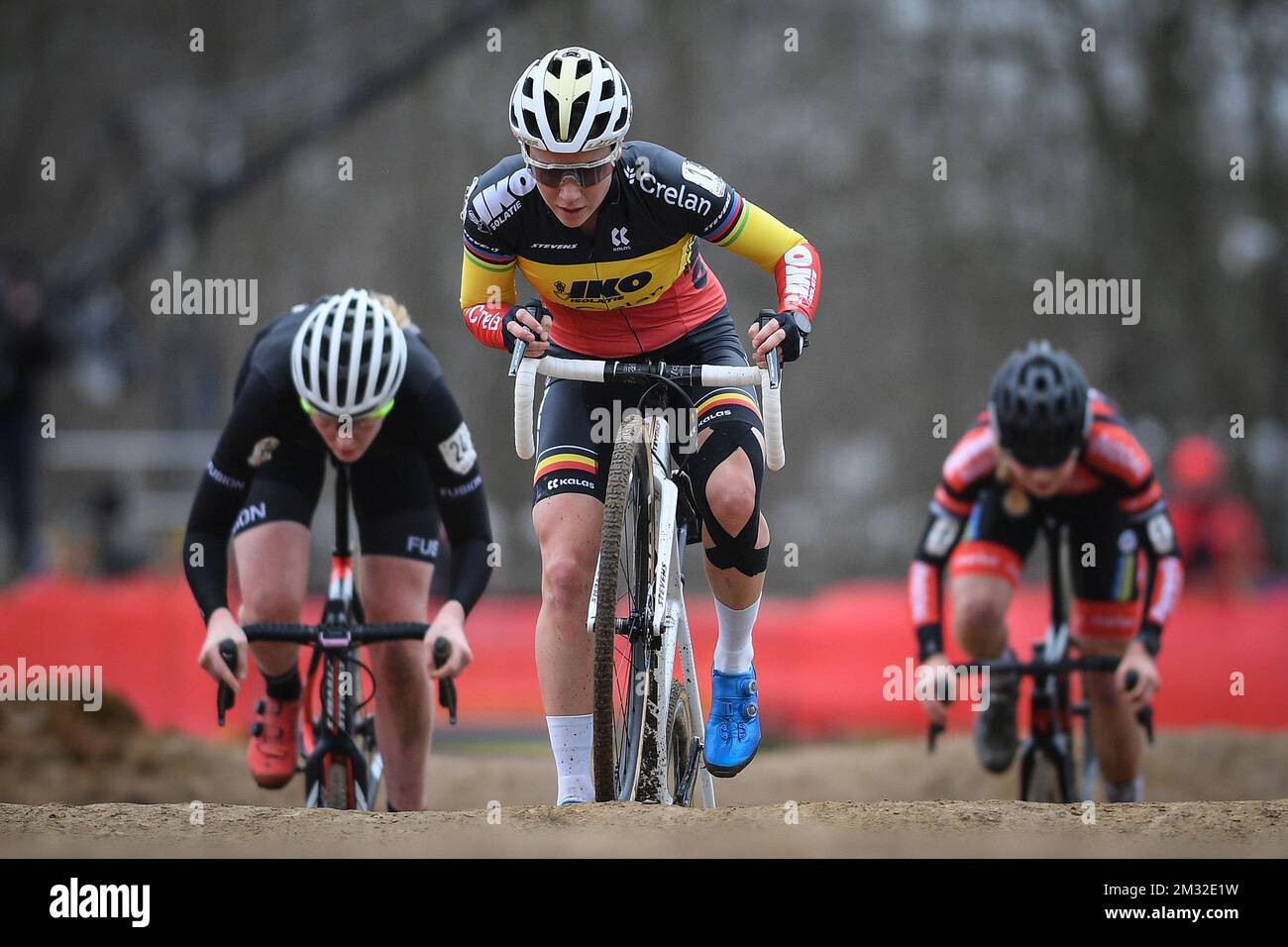 Belge Sanne peut pas photographié en action pendant la course d'élite féminine au 'Cyclocross Leuven', quatrième étape (hors de la glace) dans la compétition de cyclisme 'Rectavit Series', samedi 22 février 2020 à Heverlee, Louvain. BELGA PHOTO DAVID STOCKMAN Banque D'Images