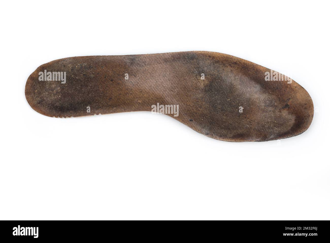 Semelles intérieures lourdes utilisées sur fond blanc Banque D'Images