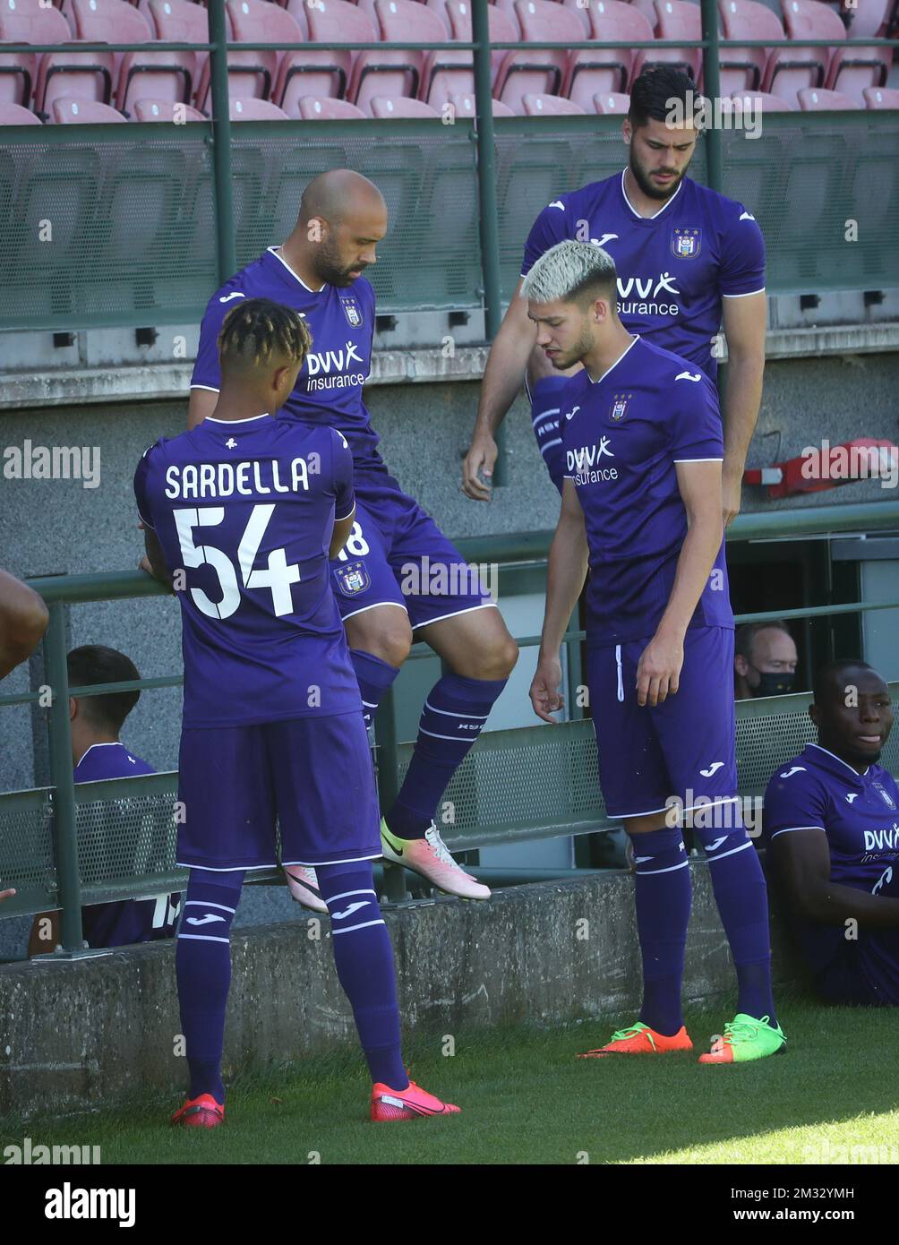 Anthony Vanden Borre (C) d'Anderlecht photographié pendant la journée des médias du club belge de la Jupiler Pro League RSCA Anderlecht, jeudi 30 juillet 2020 à Anderlecht. BELGA PHOTO VIRGINIE LEFOUR Banque D'Images