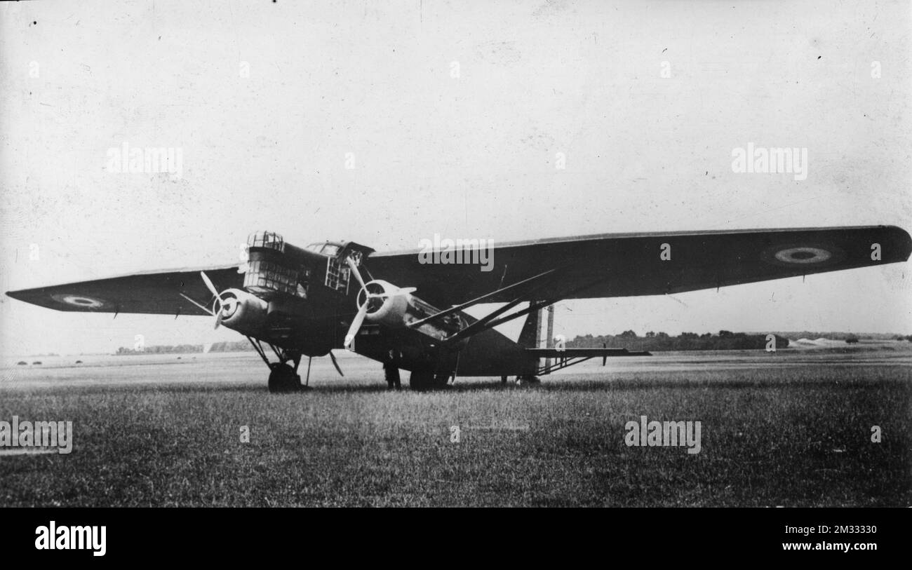 Aeroplani - Farman F.222, bombardiere pesante quadrimotore ad ala alta progettato ed inizialmente prodotto dall'azienda francese Société des avisons Henri et Maurice Farman (anni 30) Banque D'Images