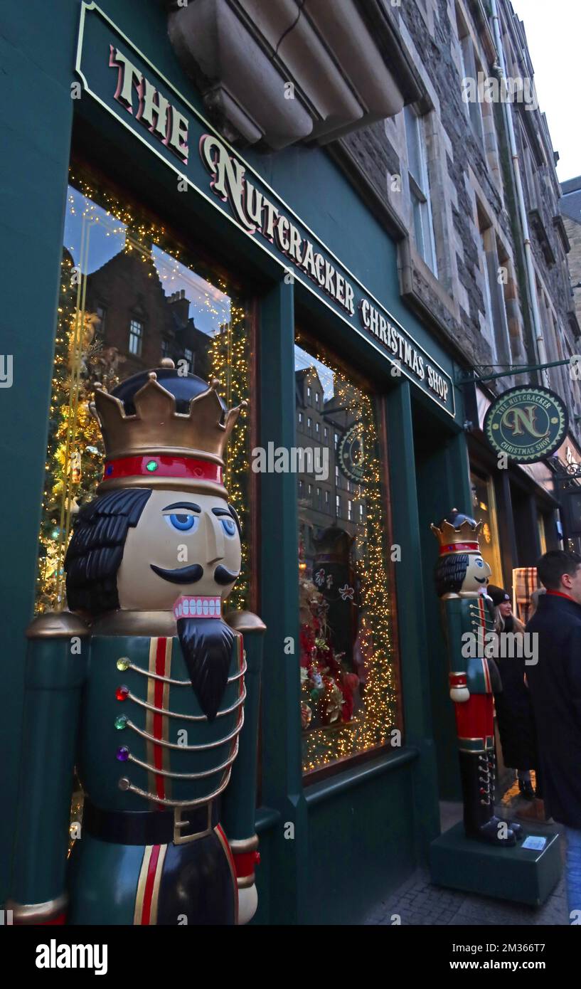 The Nutcracker Christmas Shop, High St, Édimbourg, Lothian, Écosse, ROYAUME-UNI, EH1 1TB Banque D'Images