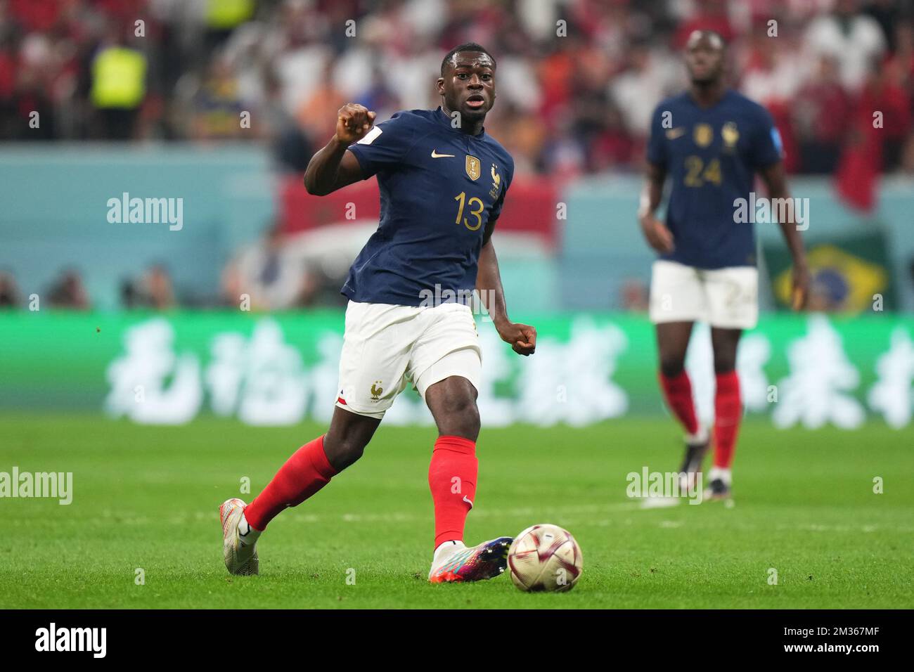 Al Khor Qatar. 14th décembre 2022. Youssouf Fofana de France pendant le  match de la coupe du monde de la FIFA, Qatar 2022, demi-finale entre  Frittance et le Maroc, a joué au