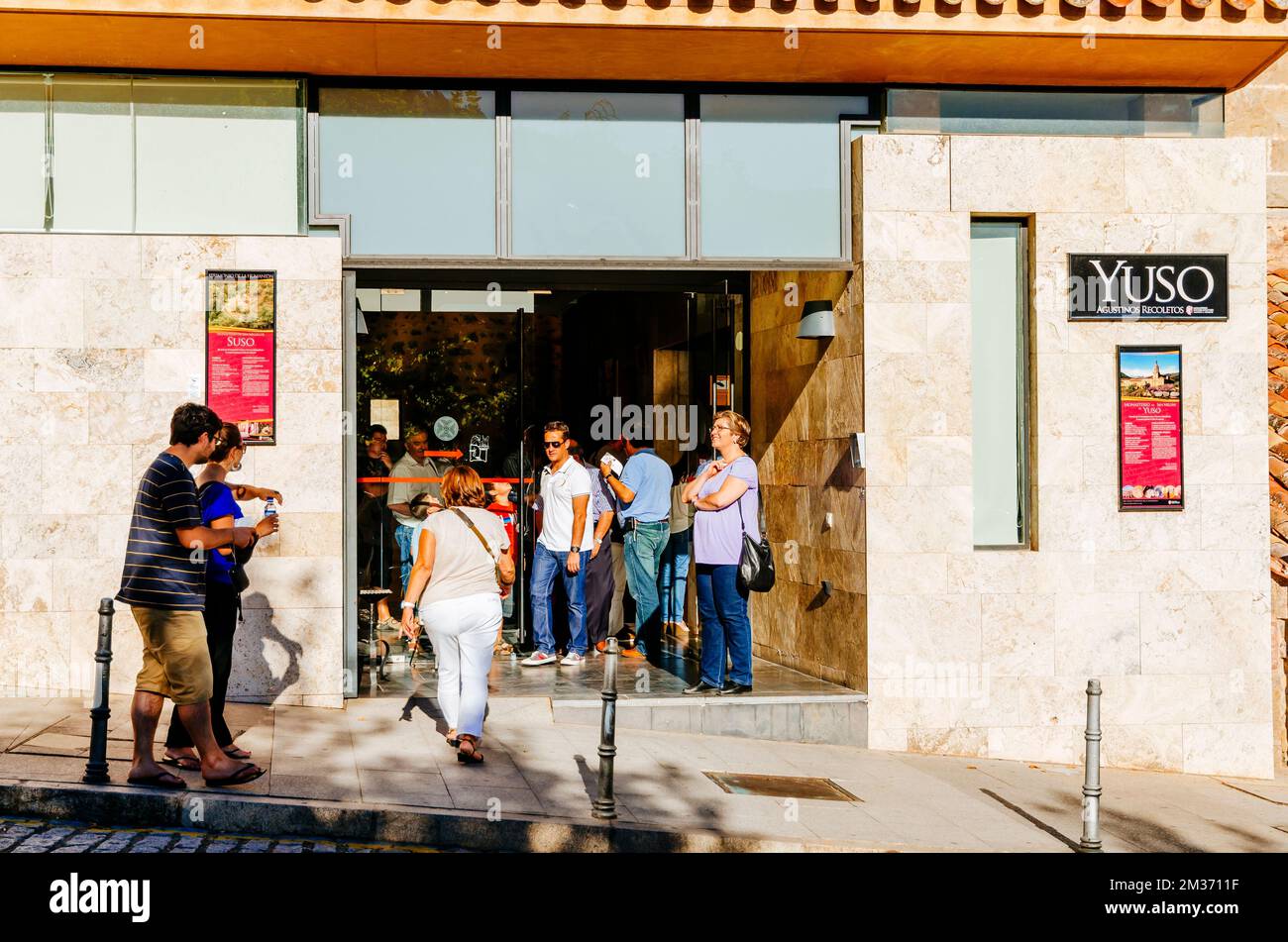 Bureau de réception des visiteurs. Le monastère royal de San Millán de Yuso est situé dans la ville de San Millán de la Cogolla. Il fait partie de la monumenta Banque D'Images