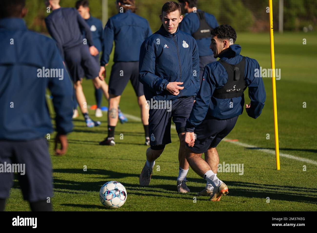 Le syndicat Kacper Kozlowski photographié lors d'une session d'entraînement au camp d'entraînement d'hiver de l'équipe belge de football Royale Union Saint-Gilloise, à la Manga, Espagne, le vendredi 07 janvier 2022. BELGA PHOTO LAURIE DIEFFEMBACQ Banque D'Images