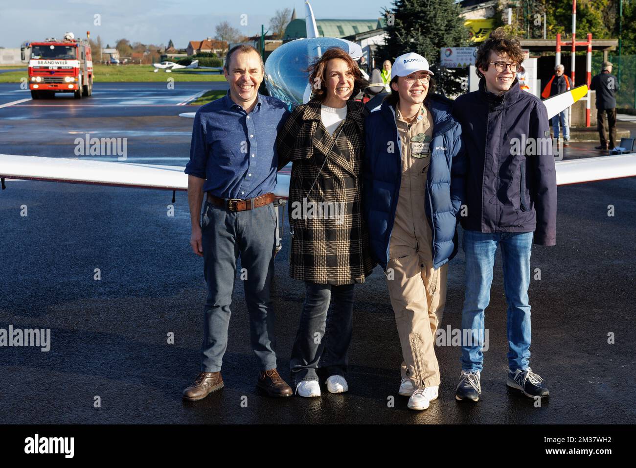 Sam Rutherford Alston Zara Rutherford et ses parents, Sam Rutherford et Beatrice de Smet ...
