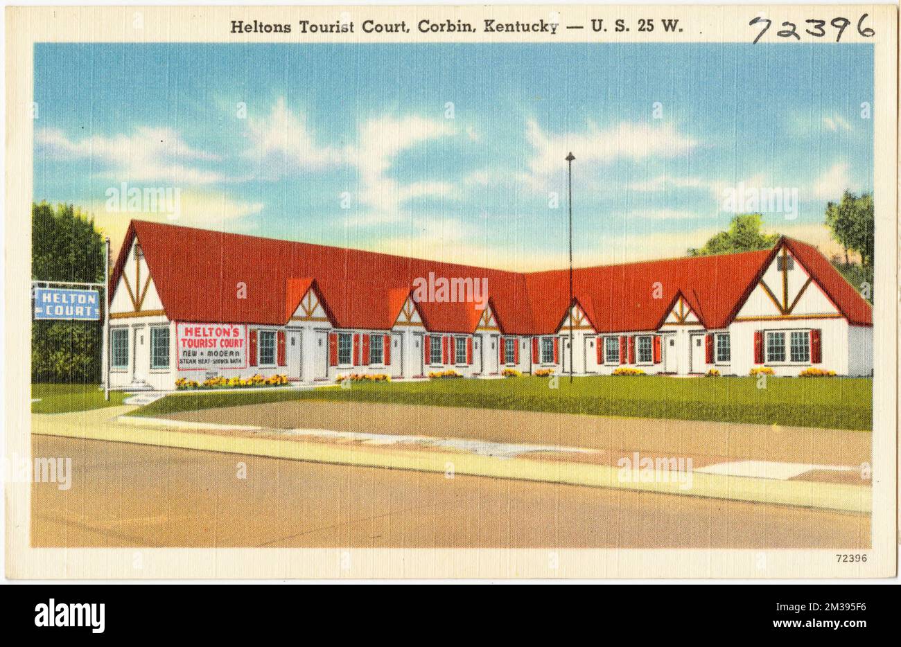 Heltons Tourist court, Corbin, Kentucky -- U. S. 25 W. , Motels, Tichnor Brothers Collection, cartes postales des États-Unis Banque D'Images