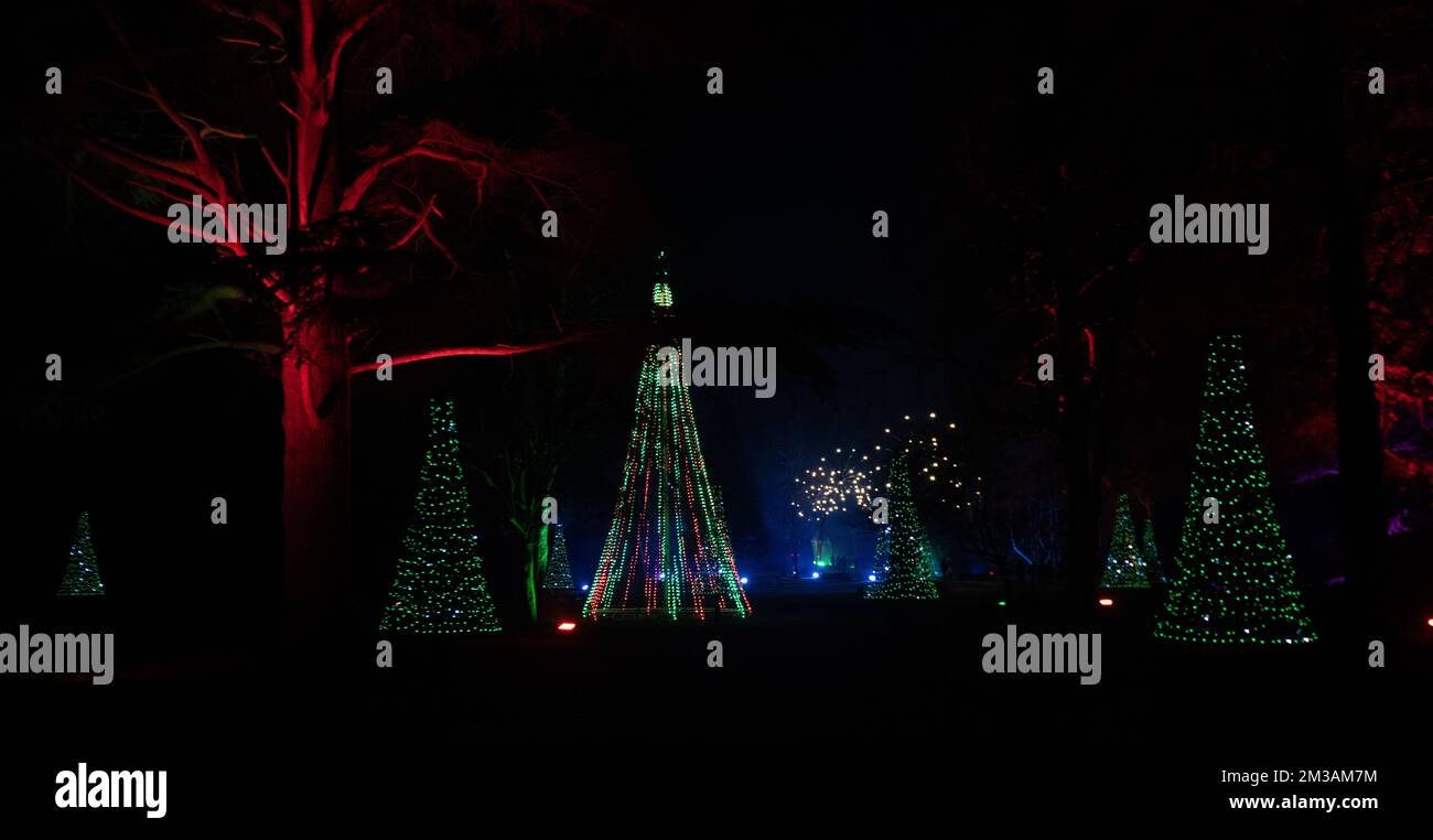 Blenheim Palace Light Trail, 13th décembre 2022 Banque D'Images
