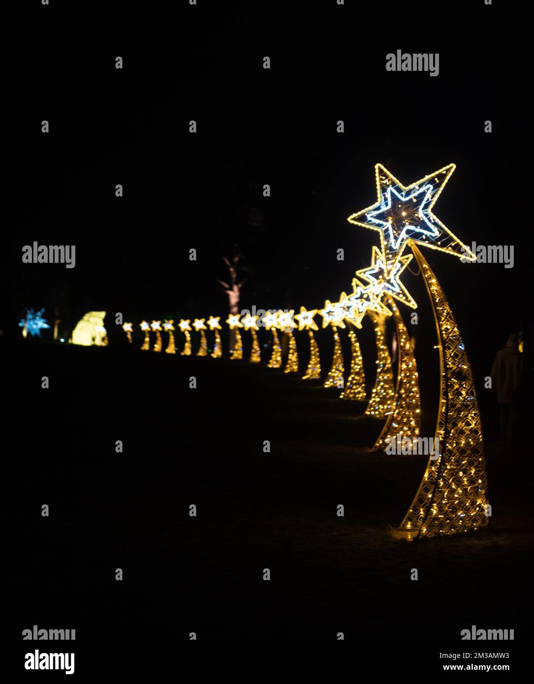 Sentier des étoiles au Blenheim Palace Light Trail, 13th décembre 2022 Banque D'Images