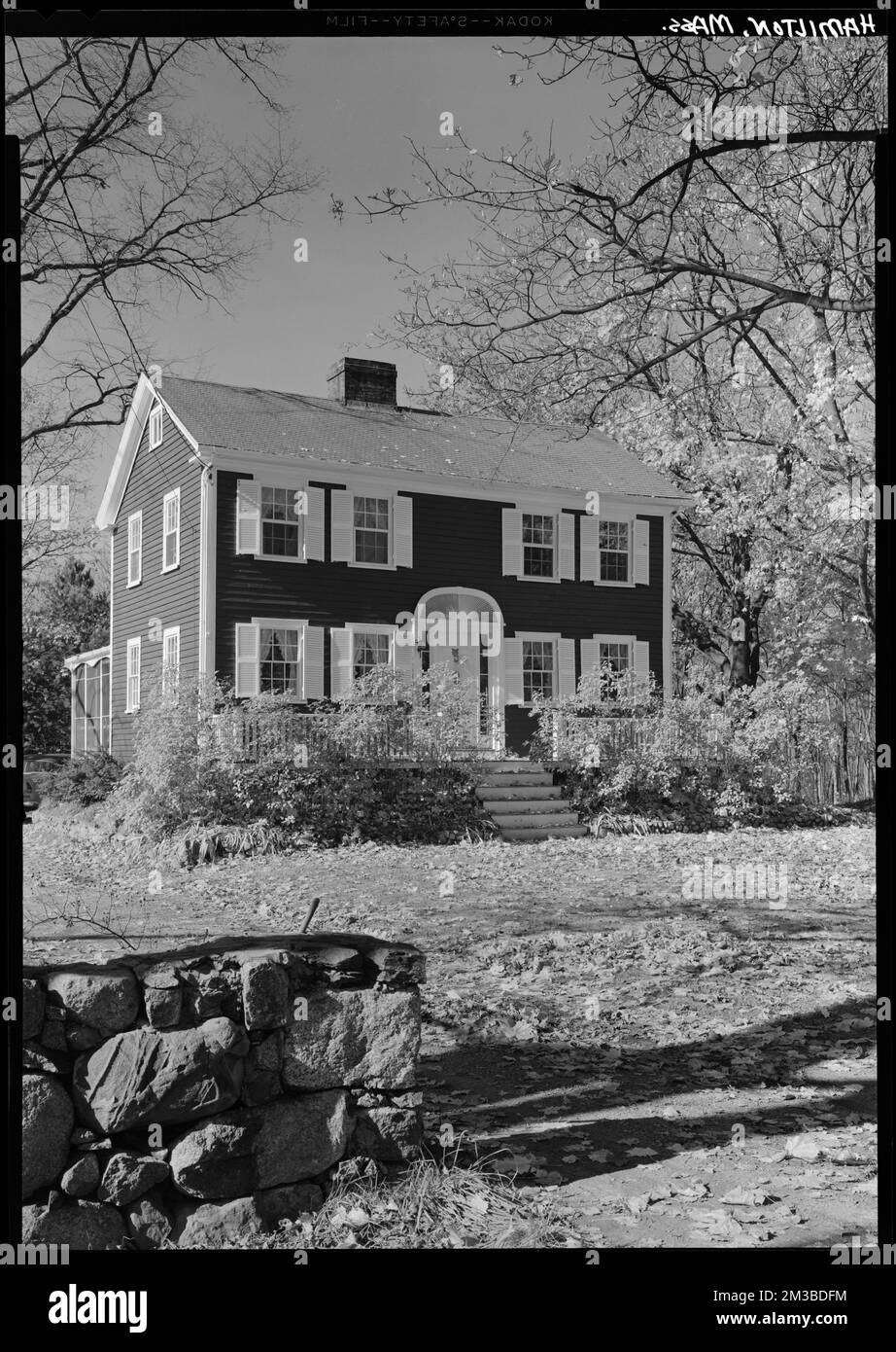 Extérieur de la maison , Architecture, logements. Collection de négatifs photographiques Samuel Chamberlain Banque D'Images