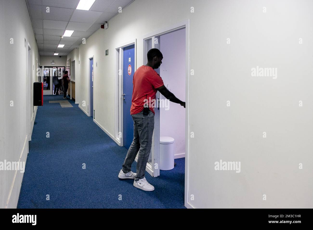 L'illustration montre une visite de travail au Dublin Center à Zaventem, vendredi 26 août 2022. Ce centre spécifique est opérationnel afin d'augmenter l'exode des demandeurs d'asile du réseau d'accueil de Fedasil BELGA PHOTO HATIM KAGHAT Banque D'Images