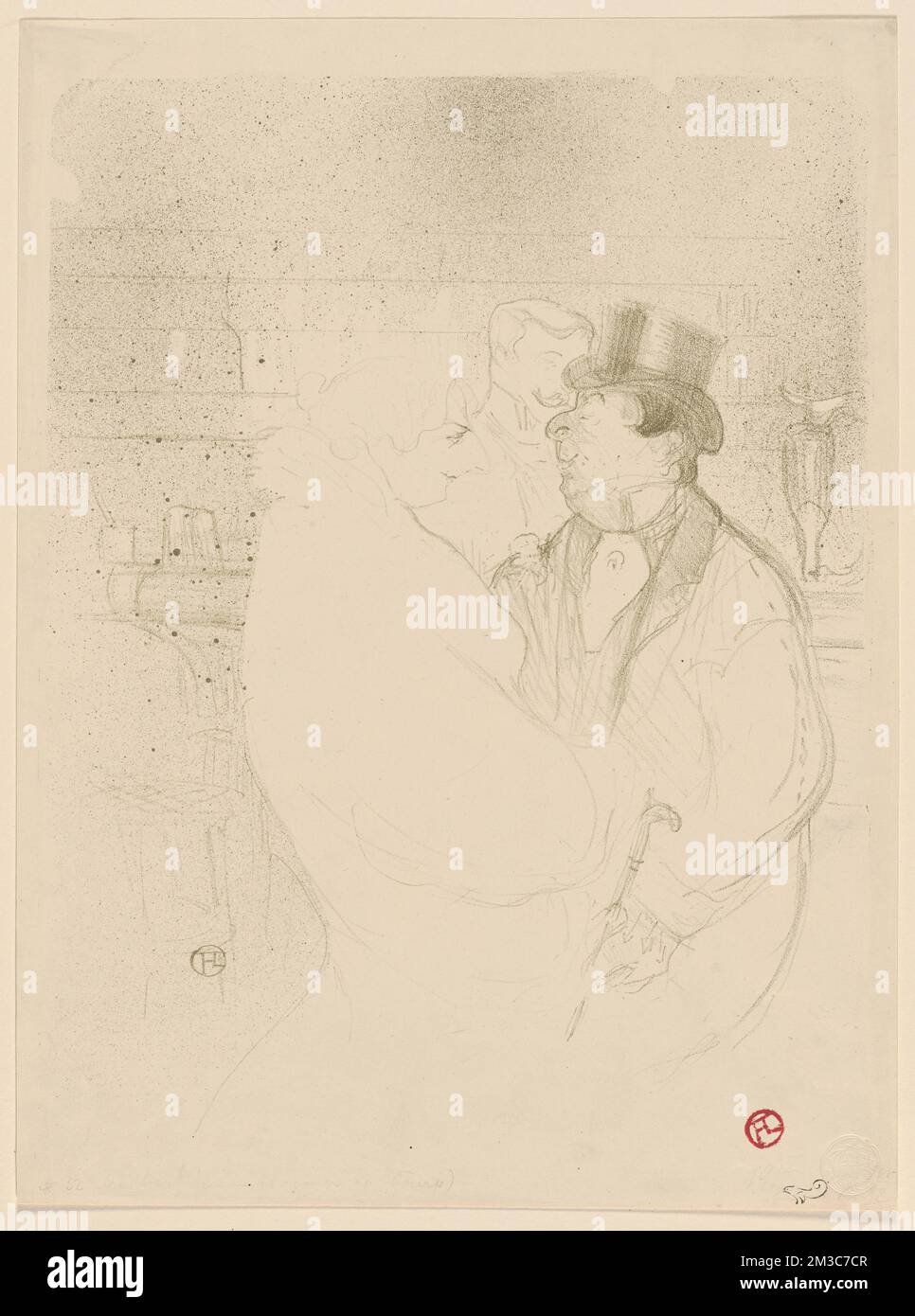 IDA Heath au bar , danseurs, bars, Heath, Ida Henri de Toulouse-Lautrec (1864-1901). Impressions et mises en plan Banque D'Images