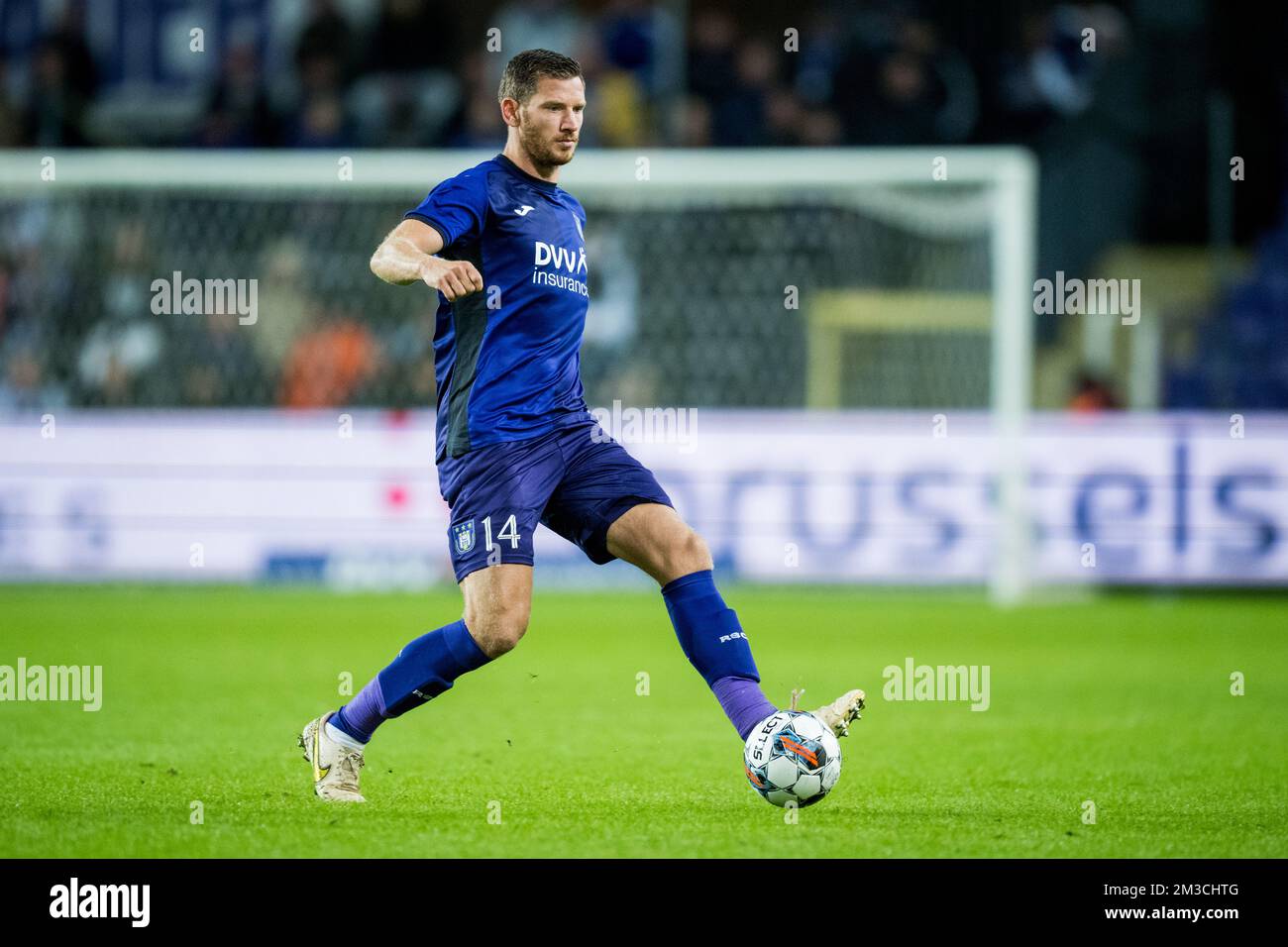 Jan Vertonghen d'Anderlecht photographié en action lors d'un match de football entre RSCA Anderlecht et KV Kortrijk, dimanche 18 septembre 2022 à Anderlecht, le 9 e jour de la première division du championnat belge « Jupiler Pro League » 2022-2023. BELGA PHOTO JASPER JACOBS Banque D'Images