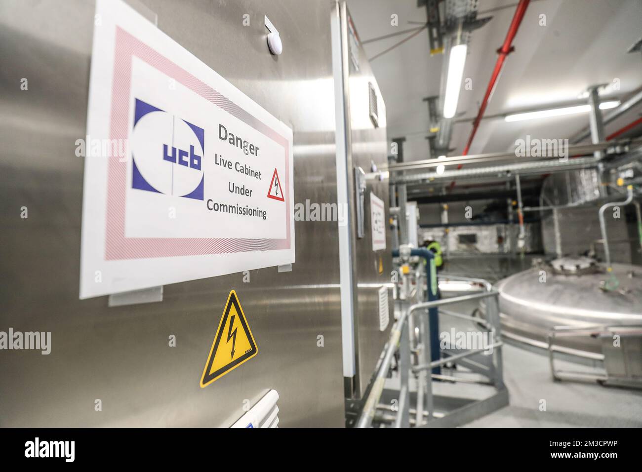 L'illustration montre une visite de l'installation de thérapie génique 'Campus UCB' de la société biopharmaceutique UCB à Braine-l'alleud', le mercredi 28 septembre 2022. BELGA PHOTO BRUNO FAHY Banque D'Images