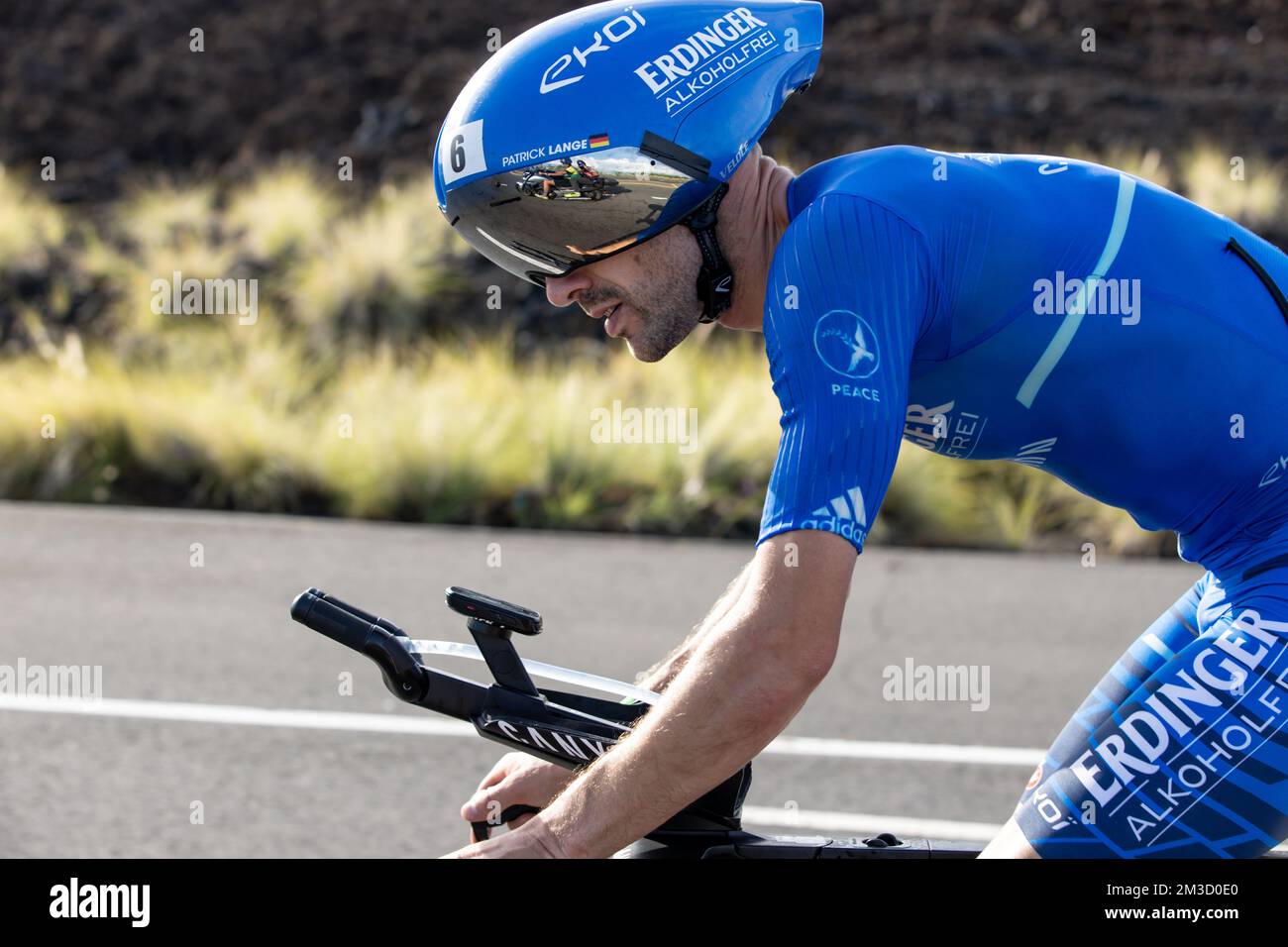 L'Allemand Patrick Lange photographié en action lors de la course de  triathlon des hommes Ironman d'Hawaï, samedi 08 octobre 2022, à Kailua,  Kona, Hawaii, États-Unis. BELGA PHOTO DAVID PINTENS Photo Stock -