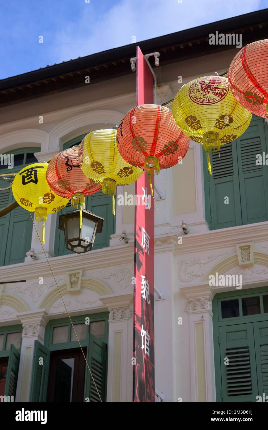 Scènes de Chinatown, Singapore SIN Banque D'Images
