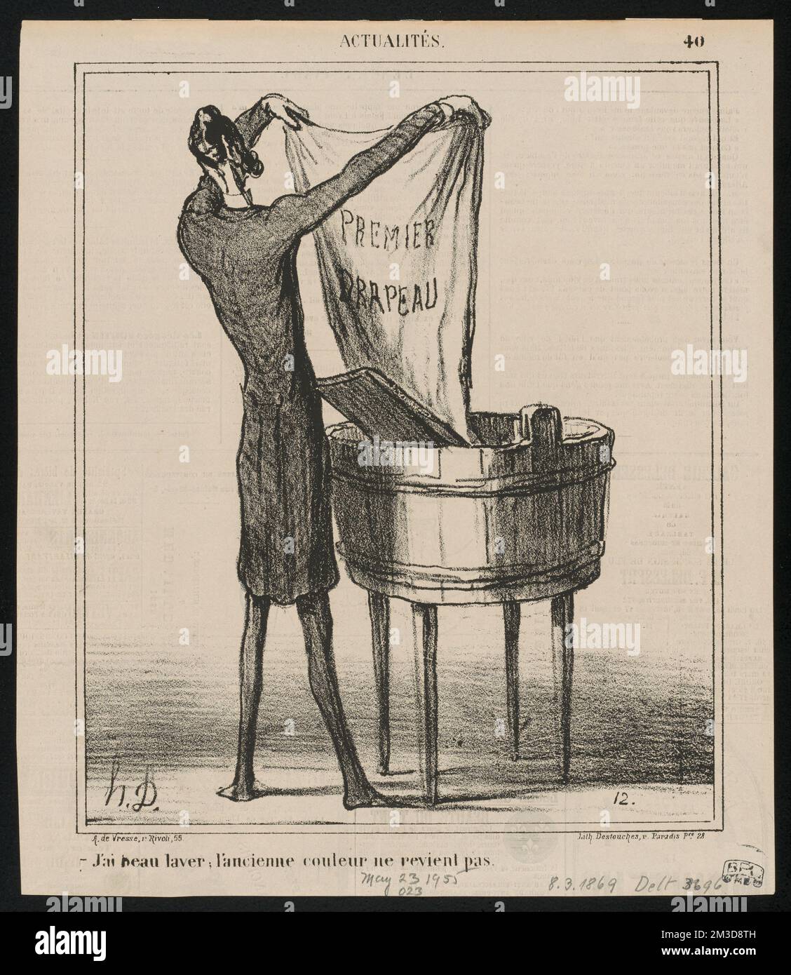 J'ai beau lamer, l'ancienne couleur... , Avocats, politiciens, Ollivier, Emile, 1825-1913. Honoré Daumier (1808-1879). Lithographies Banque D'Images