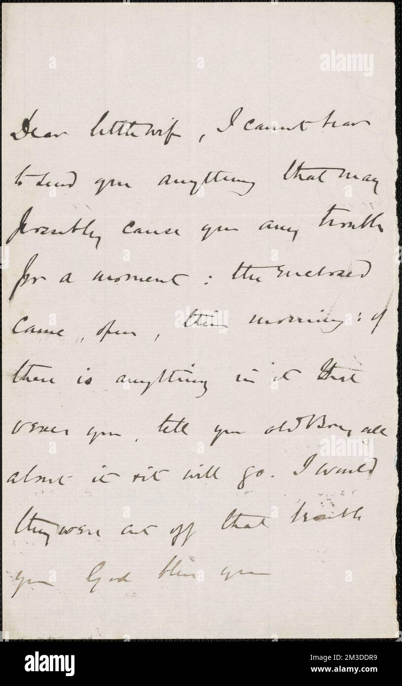 [John Biddulph Martin] note autographe à [Victoria Woodhull Martin], vers 1883-1897 , féministes, États-Unis, suffragistes. Victoria Woodhull Martin Papers Banque D'Images