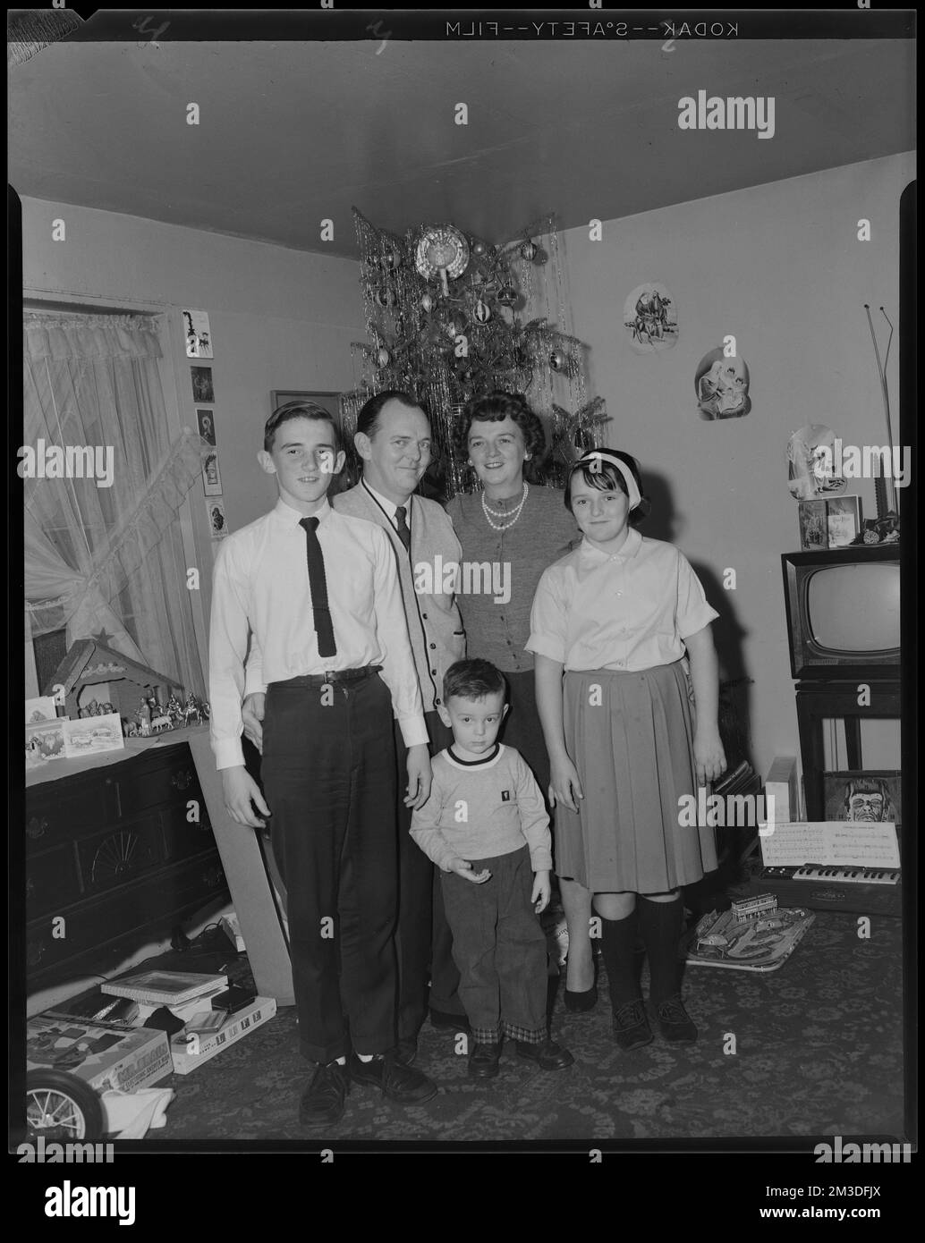 Famille John MacMillan , familles, enfants, arbres de Noël. Collection Leon Abdalian Banque D'Images