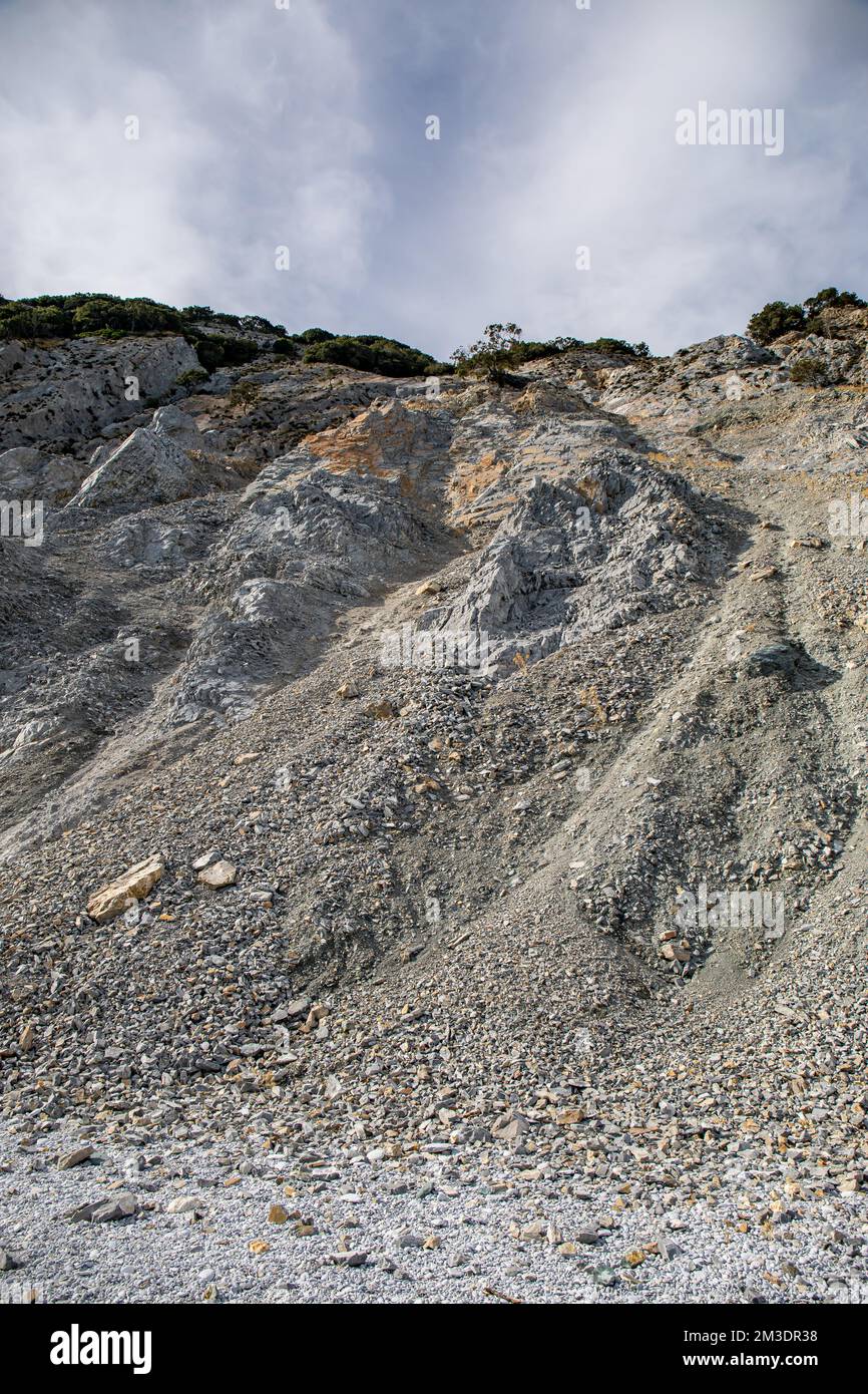 Plage de Lalaria sur l'île de Skiathos, Grèce Banque D'Images