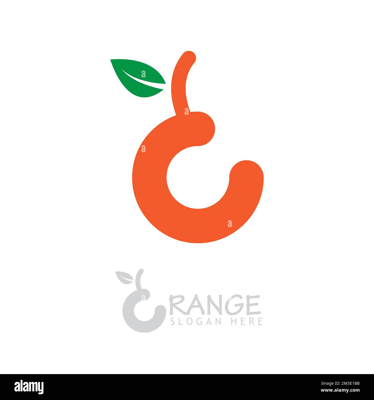 orange fruit logo design image vecteur libre de droits Banque D'Images