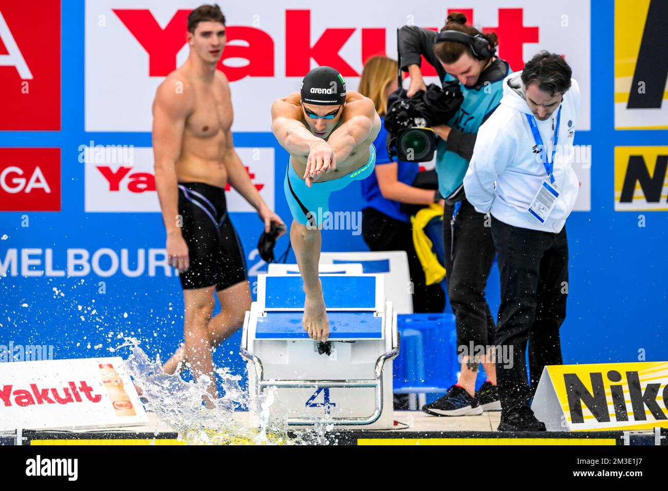 Melbourne, Australie. 15th décembre 2022. Paolo Conte Bonin, d'Italie, participe au Relais Freestyle 4x50m de Heats hommes lors des Championnats du monde de natation de la FINA au Centre sportif et aquatique de Melbourne, Australie, 15 décembre 2022. Photo Giorgio Scala/Deepbluemedia/Insidefoto crédit: Insidefoto di andrea staccioli/Alamy Live News Banque D'Images