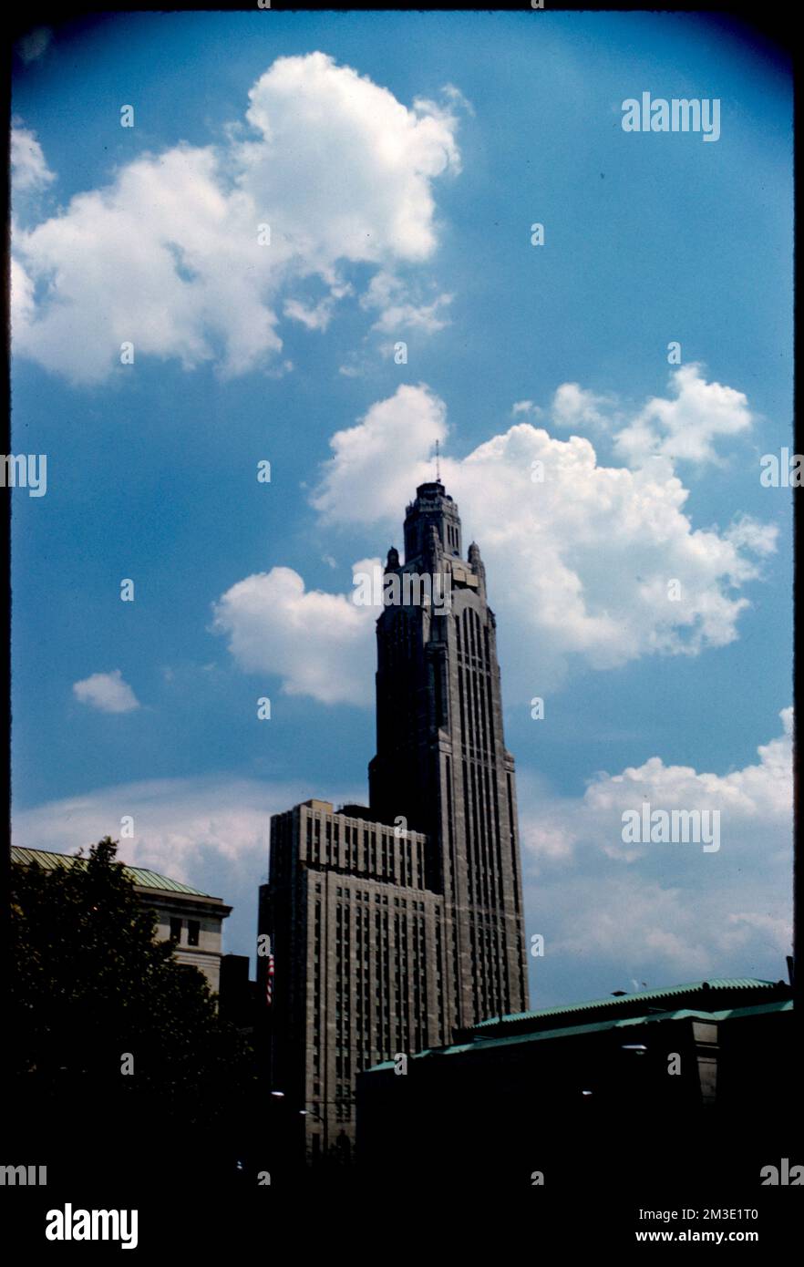 Leveque Tower, Columbus, Ohio, gratte-ciel. Collection Edmund L. Mitchell Banque D'Images