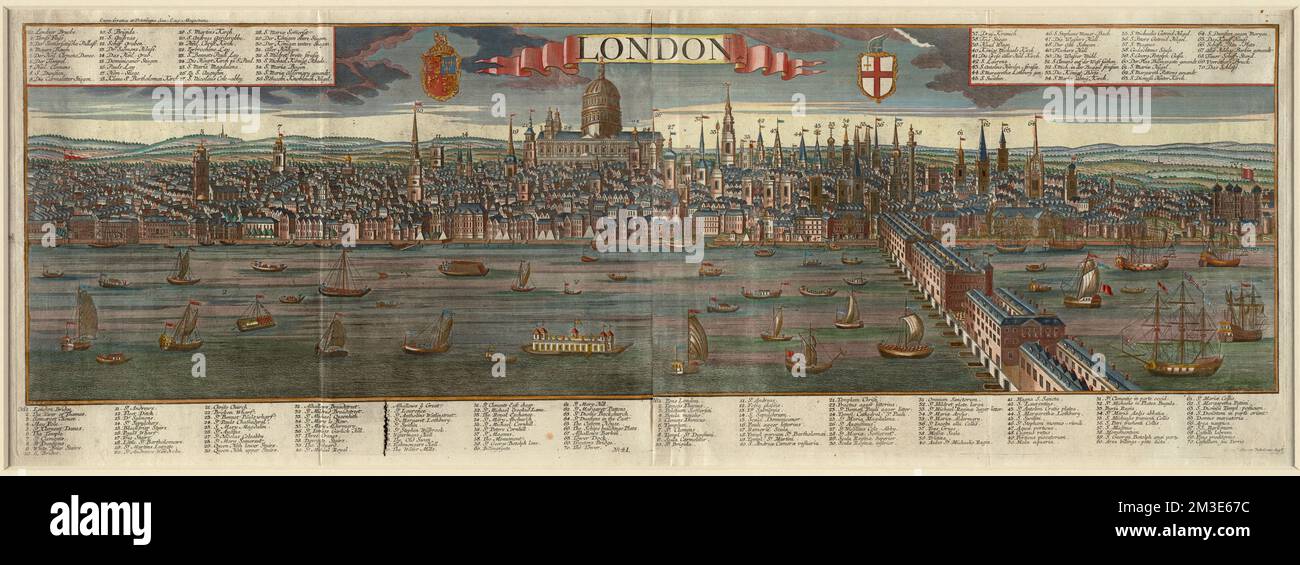 Londres , Londres Angleterre, vues aériennes Norman B. Leventhal Map Center Collection Banque D'Images