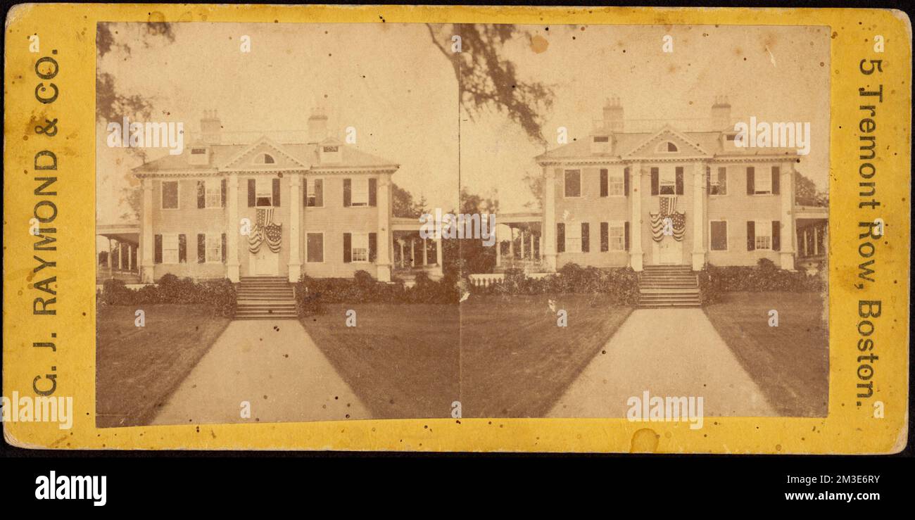 Maison de Longfellow , Maisons, Longfellow, Henry Wadsworth, 1807-1882 Banque D'Images