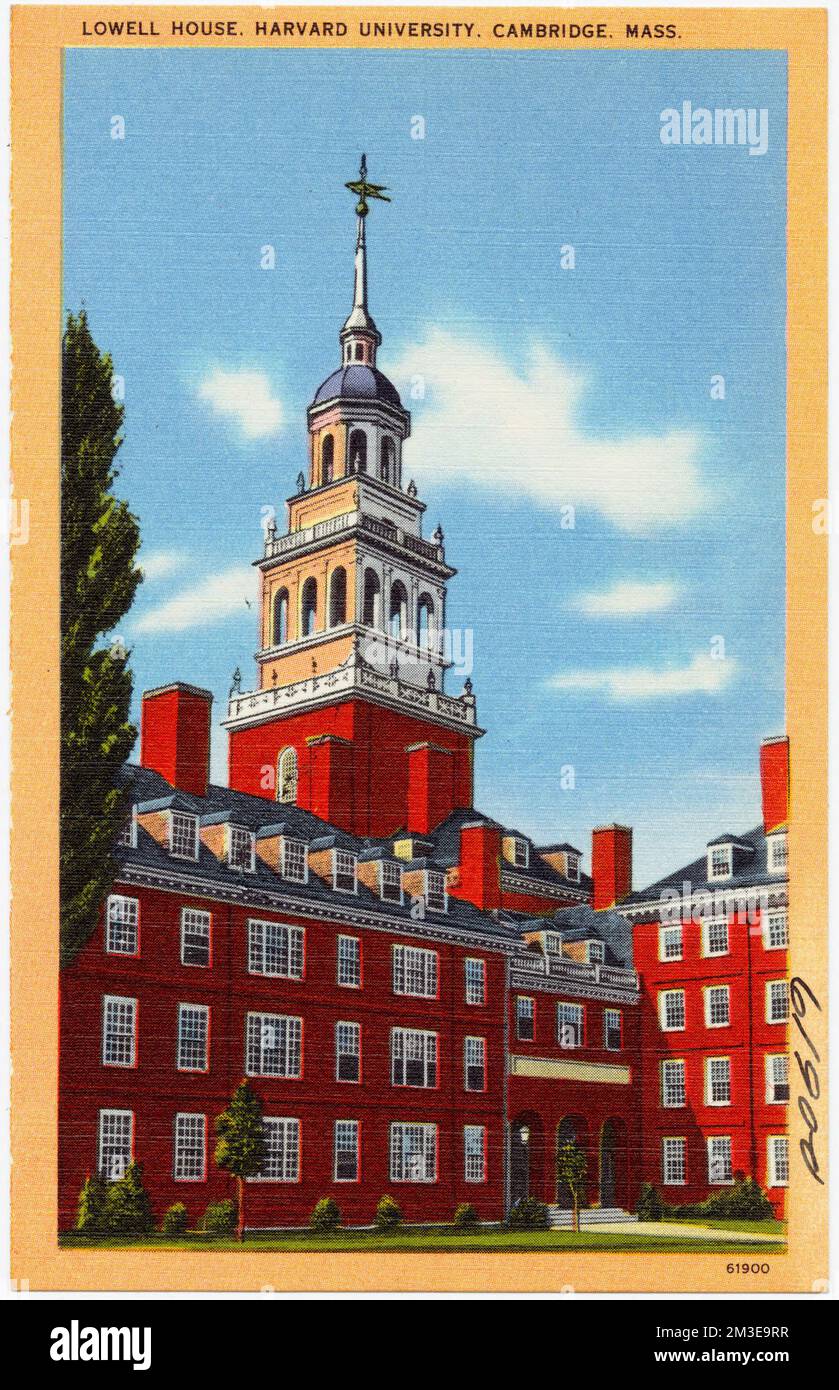 Lowell House, Université Harvard, Cambridge, Massachusetts. , Universités et collèges, Harvard University. Lowell House, Tichnor Brothers Collection, cartes postales des États-Unis Banque D'Images