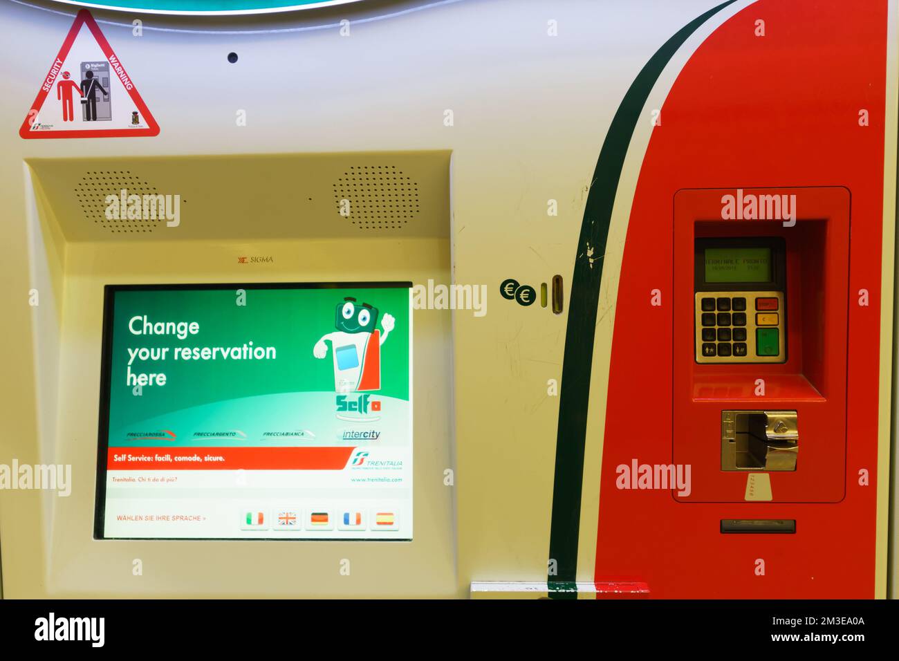 VENISE - 14 septembre : guichet de billetterie sur 14 septembre 2014 à Venise, Italie. Venise est une ville du nord-est de l'Italie située sur un groupe de 118 petites îles Banque D'Images