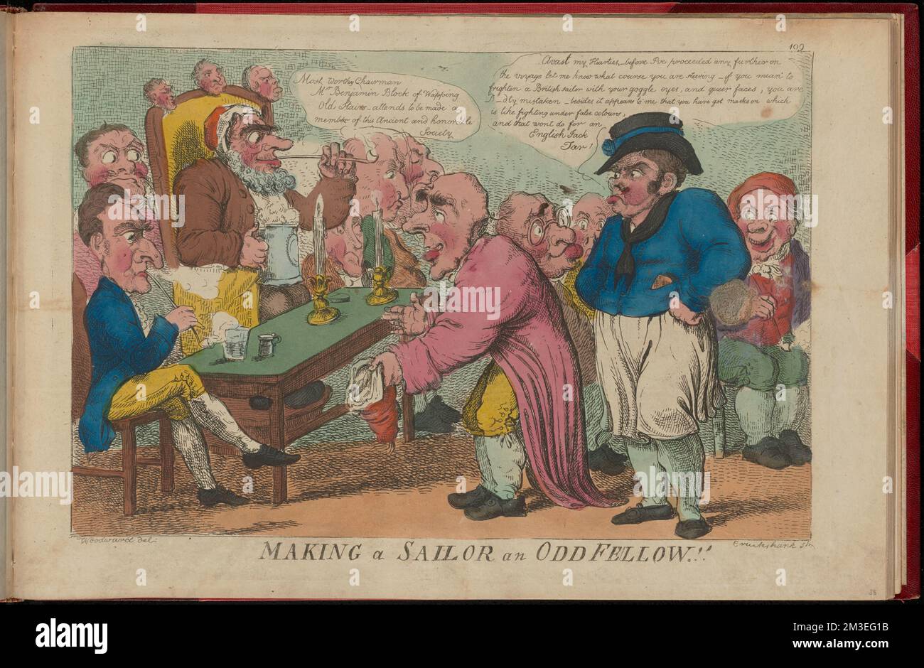 Faire d'un marin un compagnon étrange!! , Marins, organisations. Thomas Rowlandson (1756-1827). Impressions et mises en plan Banque D'Images