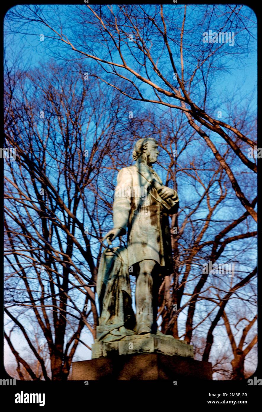 Mann [i.e. Sumner] statue, Boston Common [i.e. public Garden] , Sculpture, législateurs, Sumner, Charles, 1811-1874. Collection Edmund L. Mitchell Banque D'Images