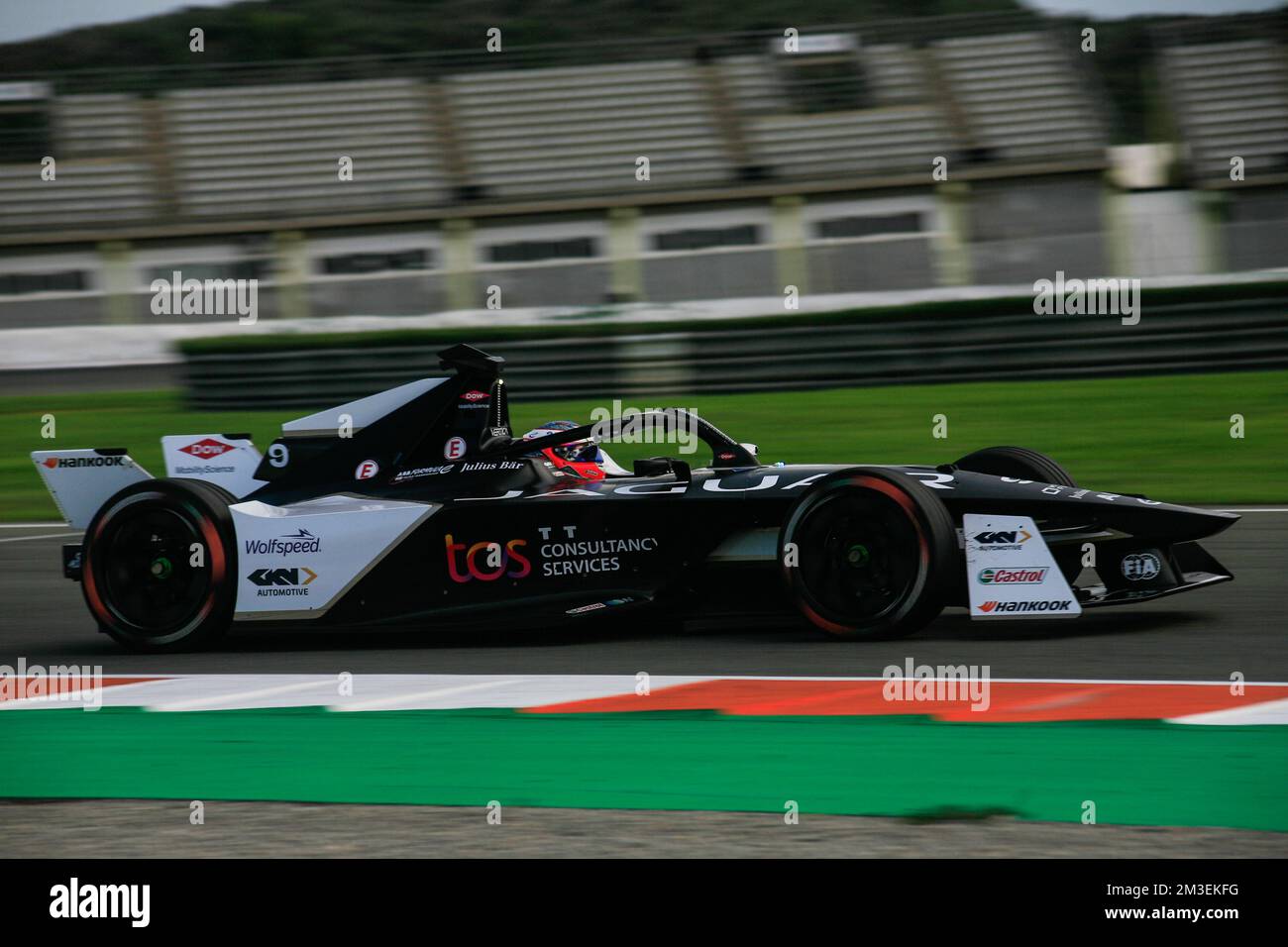 Mitch Evans pendant les tests de pré-saison 2023 de Formule E à Valence (Espagne) Banque D'Images