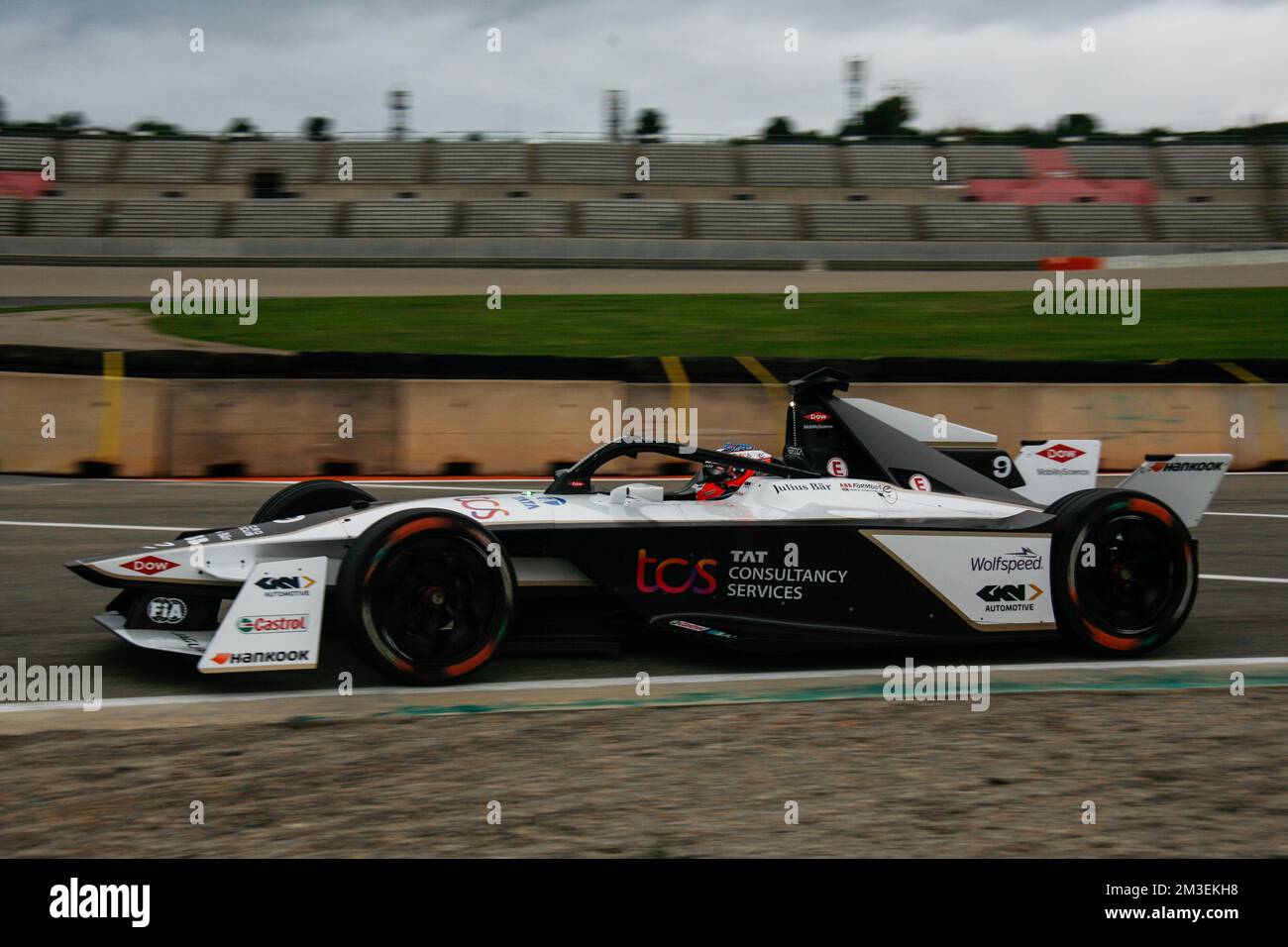 Mitch Evans pendant les tests de pré-saison 2023 de Formule E à Valence (Espagne) Banque D'Images