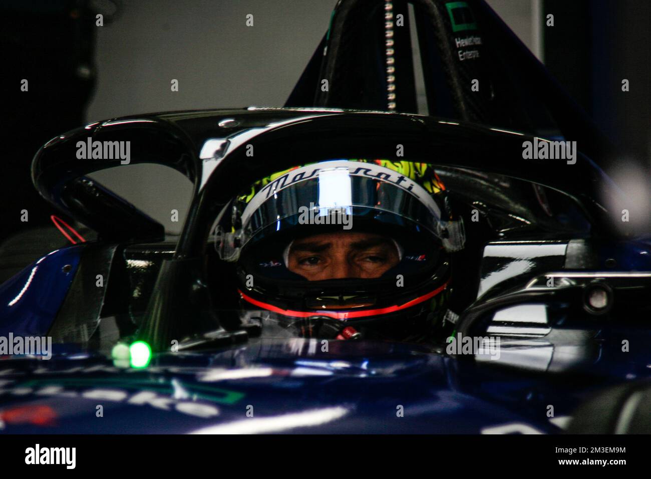 Edoardo Mortara pendant les tests de pré-saison de Formule E 2023 à Valence (Espagne) Banque D'Images