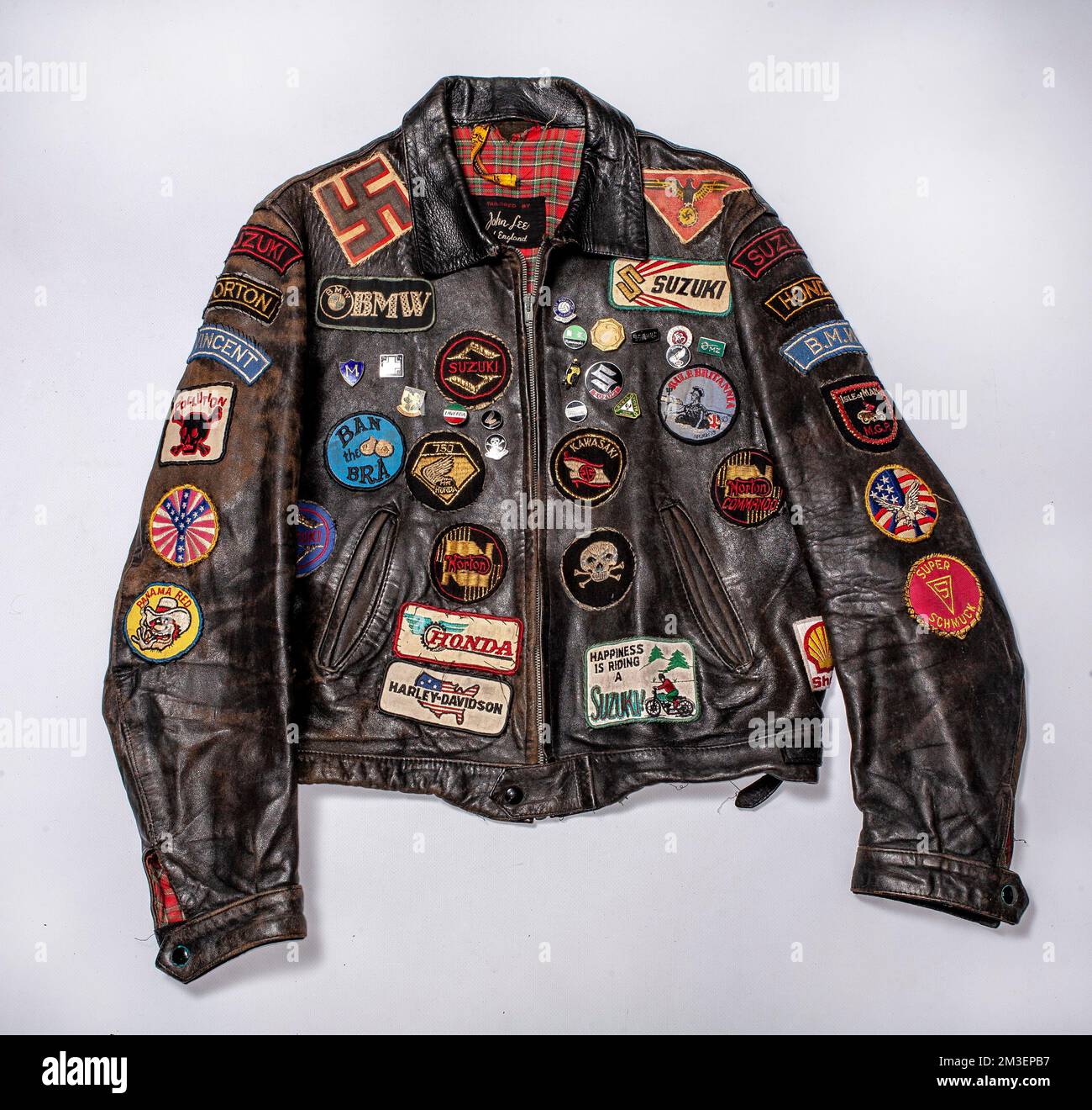 Leather jacket patch Banque de photographies et d'images à haute résolution  - Alamy