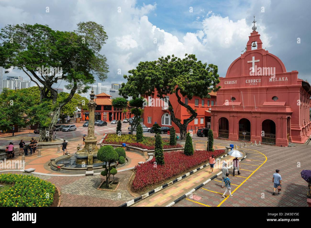 Malacca, Malaisie - novembre 2022 : vues sur la place hollandaise de Malacca sur 30 novembre 2022 à Malacca, Malaisie. Banque D'Images