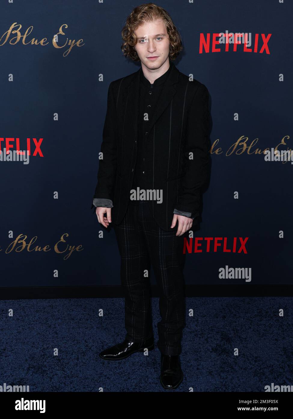 LOS ANGELES, CALIFORNIE, États-Unis - DÉCEMBRE 14 : Fred Hechinger arrive à la première de Netflix 'The Pale Blue Eye' qui s'est tenue au complexe de théâtre de la Guilde des réalisateurs de l'Amérique à 14 décembre 2022, à Los Angeles, en Californie, aux États-Unis. (Photo de Xavier Collin/image Press Agency) Banque D'Images