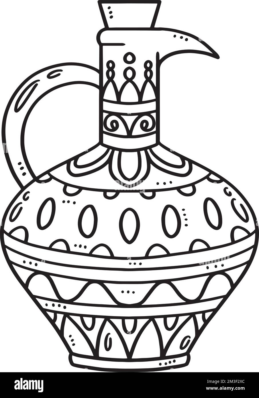 Page de coloriage isolée pour vase grec pour enfants Illustration de Vecteur
