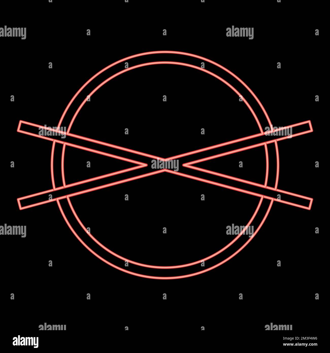 Le nettoyage à sec au néon est interdit symboles d